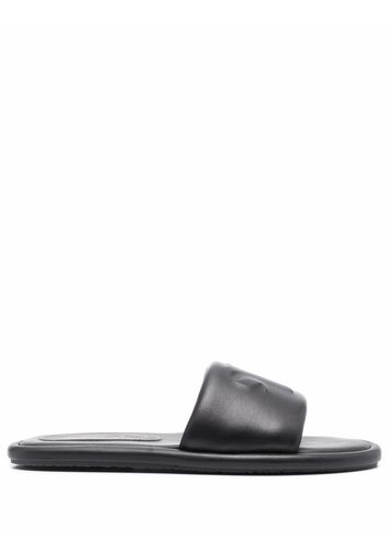 Nanushka logo-embossed leather sandals - Black