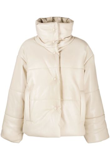 Nanushka faux-leather puffer jacket - Neutrals