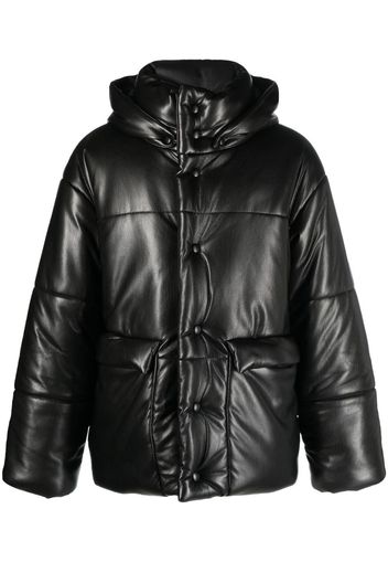 Nanushka faux-leather puffer jacket - Black