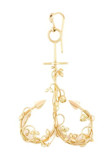 Natasha Zinko 18kt yellow gold anchor curved earring - Metallic