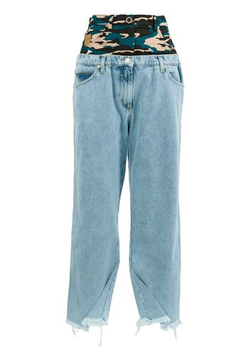 Natasha Zinko frayed hem jeans - Blue