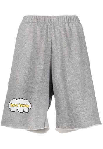 Natasha Zinko logo-print track shorts - Grey