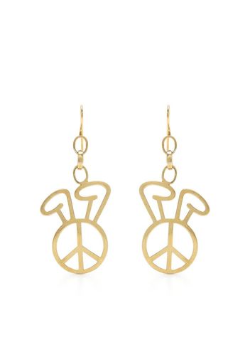 Natasha Zinko peace-detail earrings - Gold