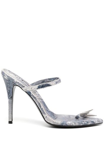 Natasha Zinko spike-toe heeled sandals - Blue