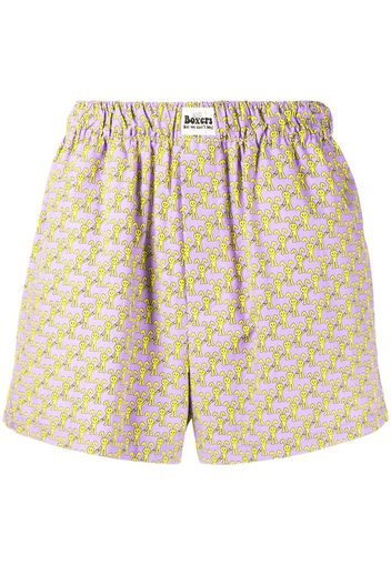 Natasha Zinko Bunny motif-print boxer shorts - Purple