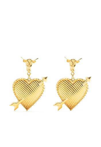 Natia X Lako Heart pendant earrings - Gold