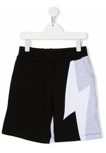 Neil Barrett Kids graphic-print drawstring shorts - Black