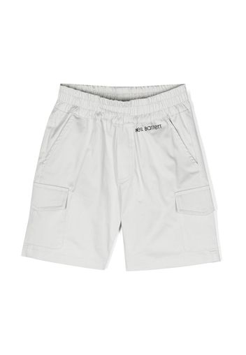 Neil Barrett Kids logo-print track shorts - Grey