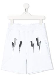 lightning bolt logo track shorts