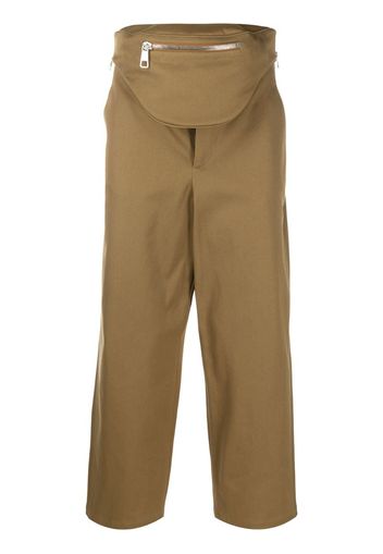 cropped belt bag trousers