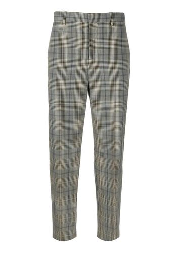 checked cropped tailored trousers