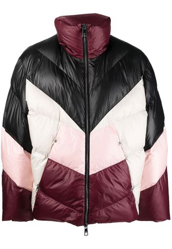 NEIL BARRETT colour-block puffer jacket - Black