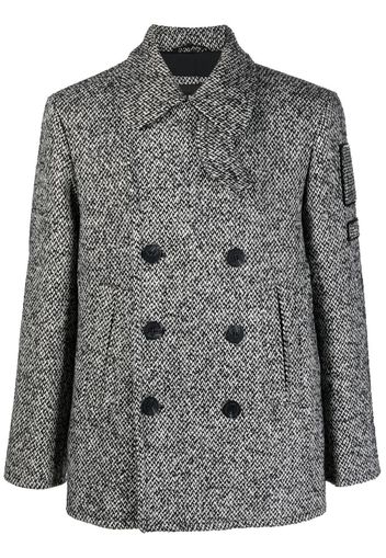 NEIL BARRETT double-breasted tweed coat - Black