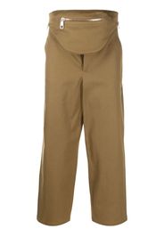 cropped belt bag trousers