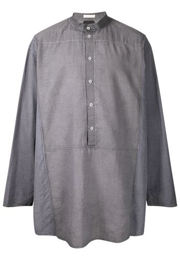 Nicolas Andreas Taralis band-collar cotton shirt - Grey