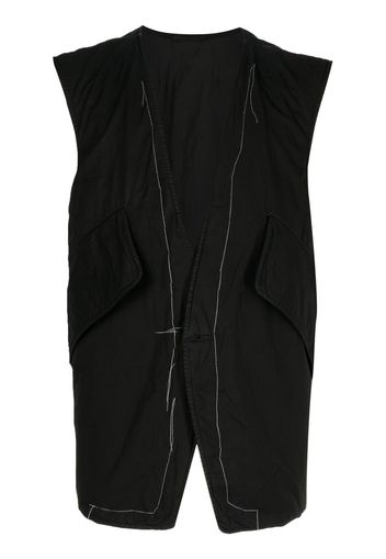 Nicolas Andreas Taralis stitch-detail V-neck gilet - Black