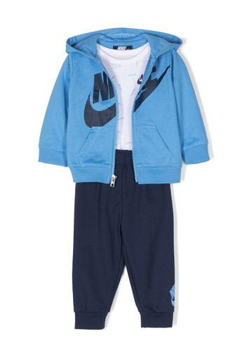 Nike Kids three-piece hooded tracksuit - Blue