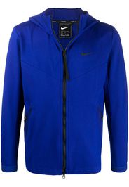 zip-front hooded sweatshirt