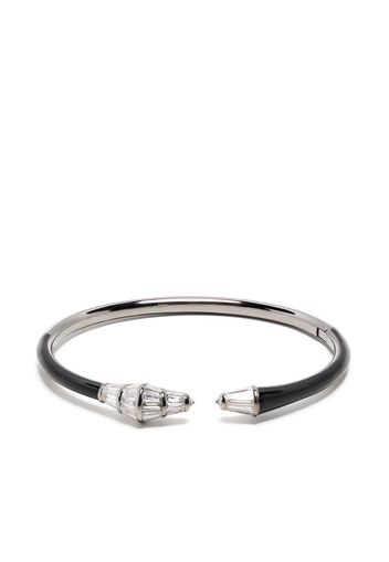 Nikos Koulis 18kt white gold Energy diamond bangle bracelet - Black