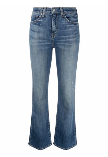 Nili Lotan high-rise bootcut bleach-effect jeans - Blue