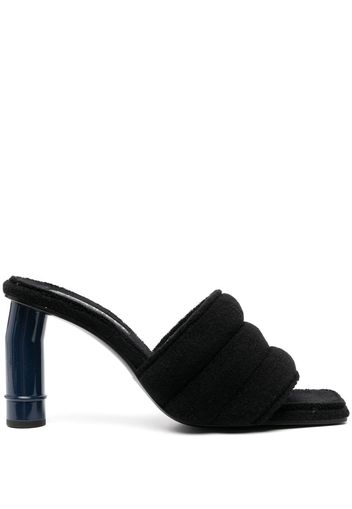 Nina Ricci towelling square-toe mules - Black