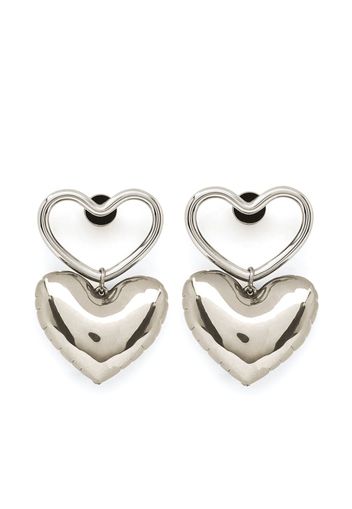 Nina Ricci Blow Up heart-charm earrings - Silver
