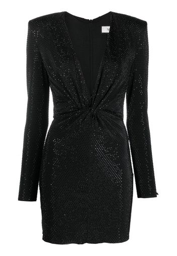 NISSA crystal-embellished mini dress - Black