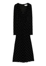 NISSA polka-dot midi dress - Black