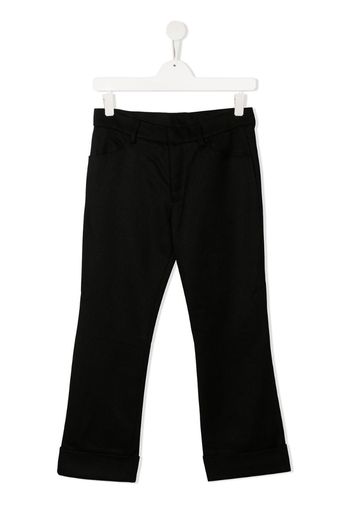 TEEN logo-patch trousers
