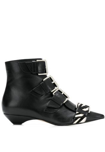 Nº21 zebra buckle boots - Black