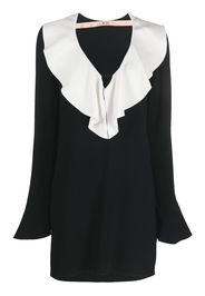 Nº21 V-neck ruffle-detail dress - Black