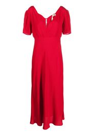 Nº21 tie-fastening midi dress - Red