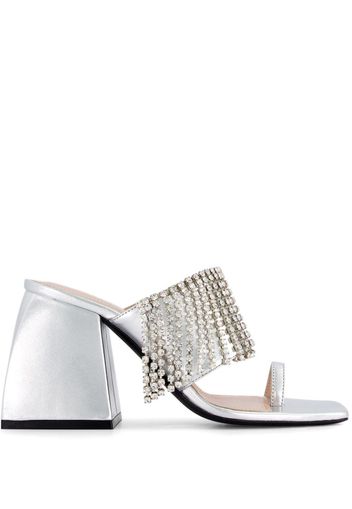 Nodaleto Bulla Preston 90mm mules - Silver