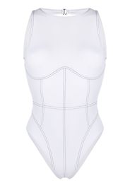 open-back one-piece swimsuit