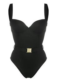 Iconic belted one-piece swimsuit