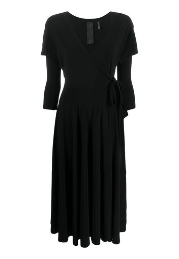 V-neck wrap front dress