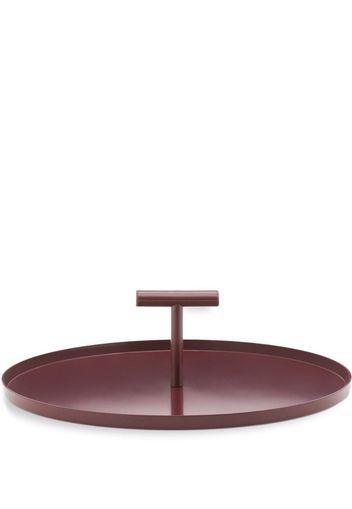 Glaze' cake tray, dark red