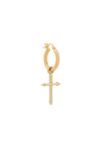 Northskull crucifix hoop earring - Gold