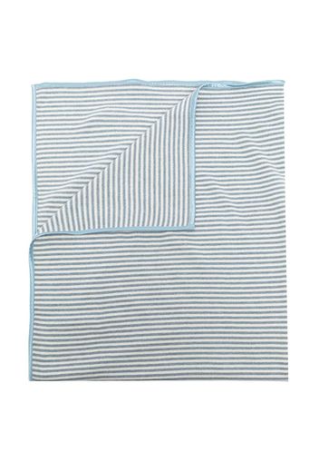 N.PEAL KIDS striped organic cashmere blanket - Blue