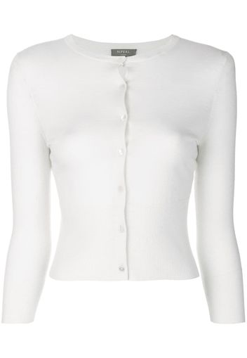 N.Peal superfine cropped cardigan - White