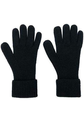 N.Peal ribbed gloves - Black