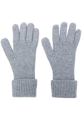 N.Peal ribbed gloves - Grey