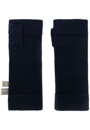 N.Peal cashmere fingerless gloves - Blue