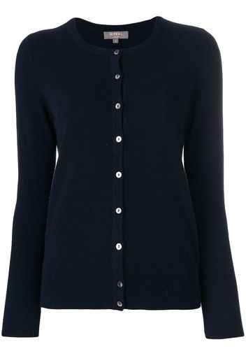 N.Peal cashmere round neck cardigan - Blue