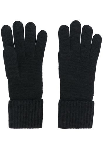 N.Peal ribbed gloves - Black