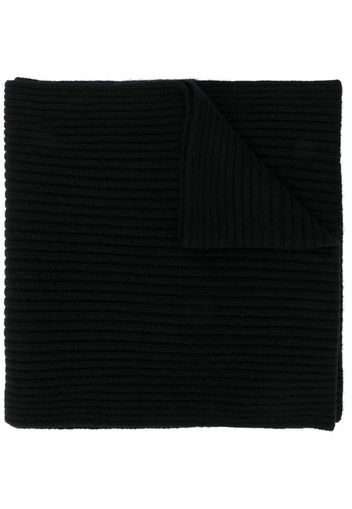 N.Peal short ribbed scarf - Black