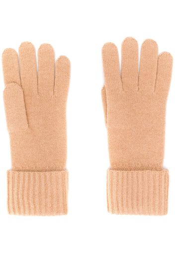 N.Peal ribbed knit gloves - Neutrals