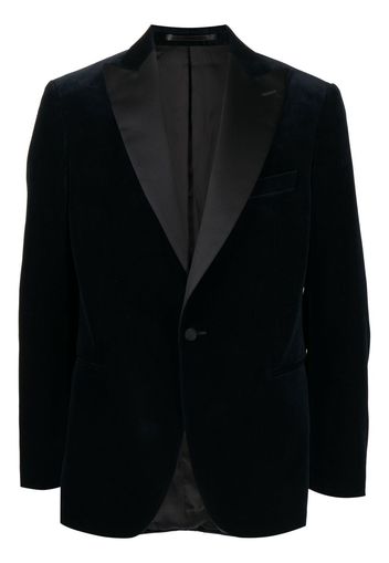 N.Peal velvet-effect dinner jacket - Blue