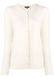 N.Peal round neck cardigan - White