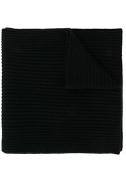 N.Peal short ribbed scarf - Black